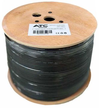 ATC Στροφείο RF ATC-723 RG6 300μ PET Μαύρο