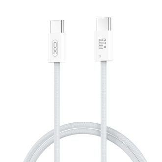 XO NB-Q273 iP15 Καλώδιο φόρτισης Type-C σε Type-C 60W Λευκό