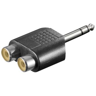Μετατροπέας Stereo 6.35mm Σε 2 RCA Θηλ.