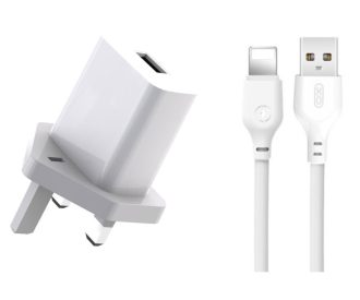 XO L99 Φορτιστής UK με Καλώδιο Lightning  2.4A