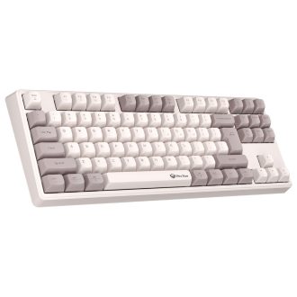 Meetion MT-MK14 Μηχανικό Πληκτρολόγιο Gaming Ενσύρματο & Ασύρματο με Bluetooth και 2.4G RGB Λευκό US