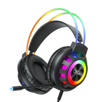 XO GE10 Gaming Ακουστικά RGB με Μικρόφωνο Μαύρα