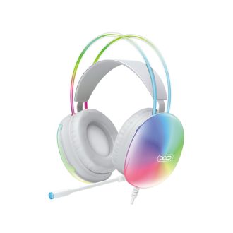 XO GE11 Gaming Ακουστικά με RGB Φωτισμό & Μικρόφωνο Λευκά