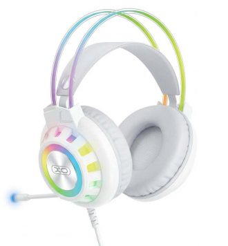 XO GE10 Gaming Ακουστικά RGB με Μικρόφωνο Λευκά