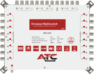 ATC Πολυδιακόπτης ATC-1316 (3 Sat + 1 Ter / 16 Εξόδοι)