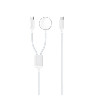 XO CX030 Type-c σε Type-c + Καλώδιο Φόρτισης Ρολογιού Λευκό