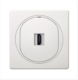 EON HDMI/HDMI socket Keystone, white