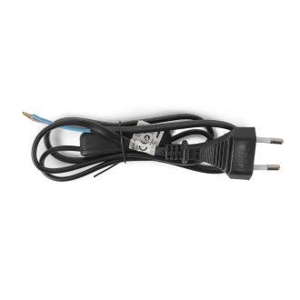 Entac Rewireable Καλώδιο 2G0.75 με Διακόπτη ON/OFF Μαύρο 1m
