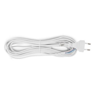 Entac Rewireable Καλώδιο 2G0.75 με Διακόπτη On/Off Λευκό 5m