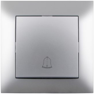 Entac Arnold Recessed doorbell switch Silver