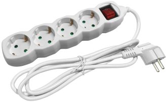 Entac Πολύπριζο 4 Θέσεων με Διακόπτη 3x1.5mm 1.5m