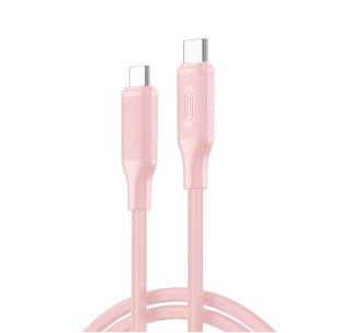 XO NB-Q265B PD 60W Type-C σε Type-C Μινιμαλιστικό Καλώδιο (Ροζ)