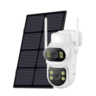 XO CR19 Εξωτερική Solar Κάμερα 4G AOV με Διπλό Φακό & 4 Megapixel