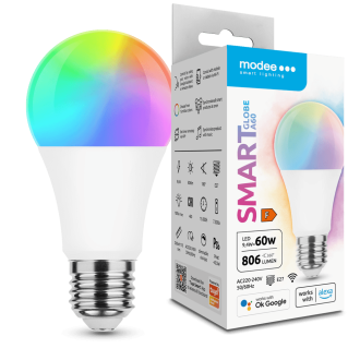 Modee LED Smart Σφαιρική Λάμπα A60 9,4W E27 180° RGB 806lm με Tuya Wi-Fi
