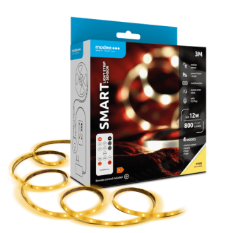 Modee Smart Ταινία LED 12W IP20 με Τηλεχειριστήριο & Αισθητήρα 2700K 800lm 3m