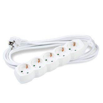 Technik Πολύπριζο 5 Θέσεων 1,5mm2 Λευκό 3m