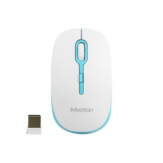 Meetion MT-R547 Ασύρματο Ποντίκι 2.4G Άσπρο & Μπλέ