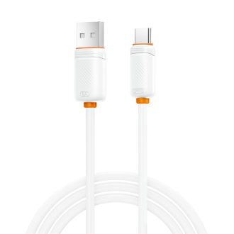 XO NB302 Καλώδιο Ταχείας Φόρτισης & Μεταφοράς Δεδομένων USB-A σε Type-C 3A Λευκό 1m