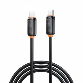 XO NB-Q302B Καλώδιο Φόρτισης & Μεταφοράς Δεδομένων Type-C σε Type-C 60W Μαύρο 1m
