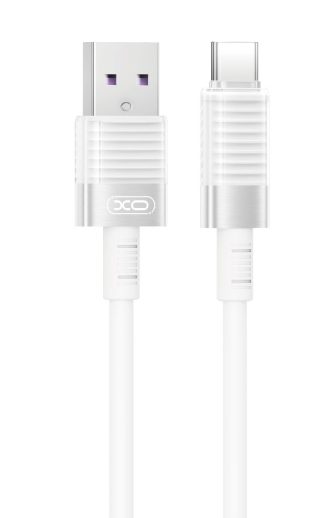 XO NB282 Καλώδιο Γρήγορης Φόρτισης Σιλικόνης 6A Type-C λευκό